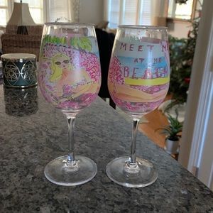 Lily Pulitzer Acrylic Wine Glasses